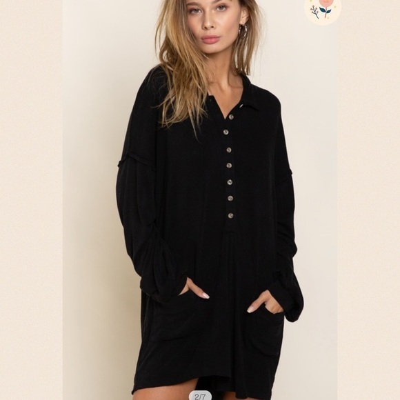 New!! Adorable‘Relax & Chill Knit Romper’ in Black - Picture 6 of 9